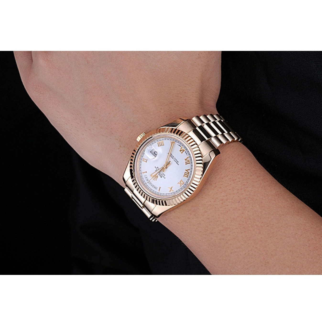 Aaa replica watch 622546 Rolex Day-Date Dial Bracelet White Gold 0807